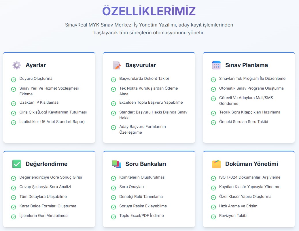 Mesleki Yeterlilik Kurumu, Yetkilendirilmiş Belgelendirme Kuruluşları (YBK), İş Yönetim Yazılımı