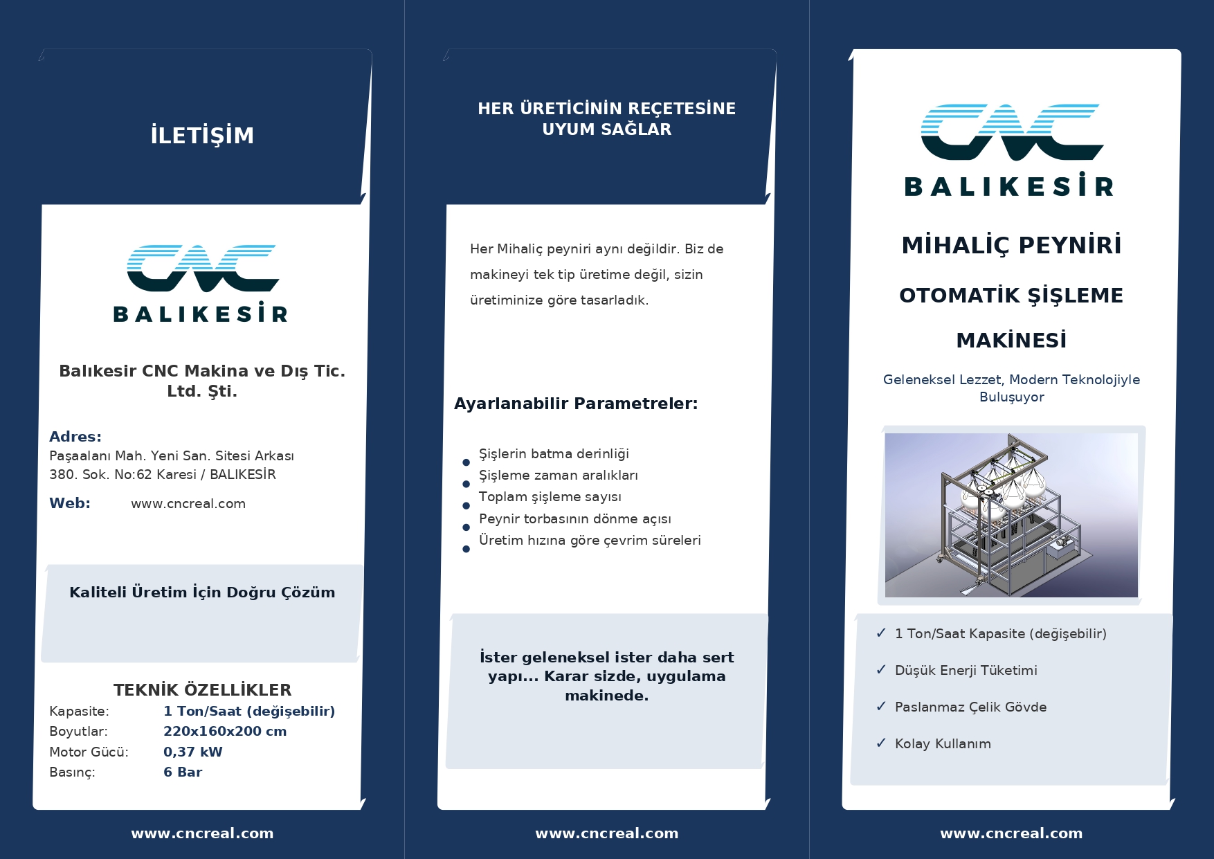 Mihaliç Peynir Şişleme Makinesi (Özel İmalat)