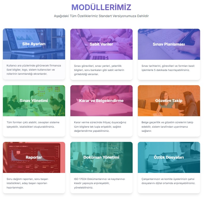 Mesleki Yeterlilik Kurumu, Yetkilendirilmiş Belgelendirme Kuruluşları (YBK), İş Yönetim Yazılımı